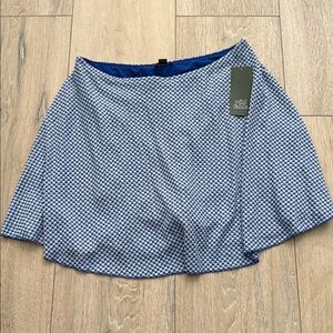Wild Fable Checkered Blue and White Skater Skirt